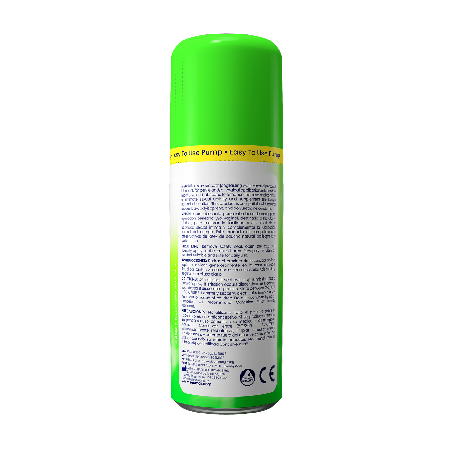 Sasmar Melon Flavor Personal Lubricant
