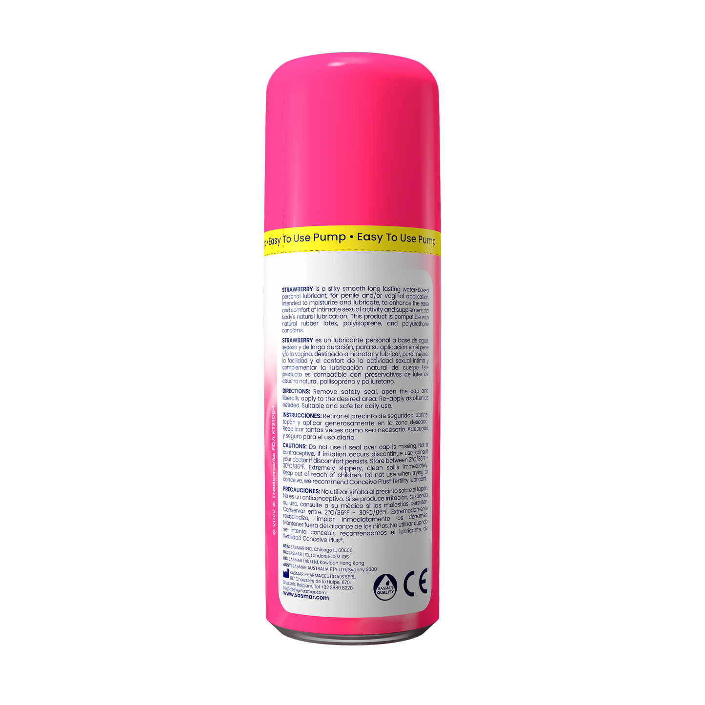 Sasmar Strawberry Flavor Personal Lubricant