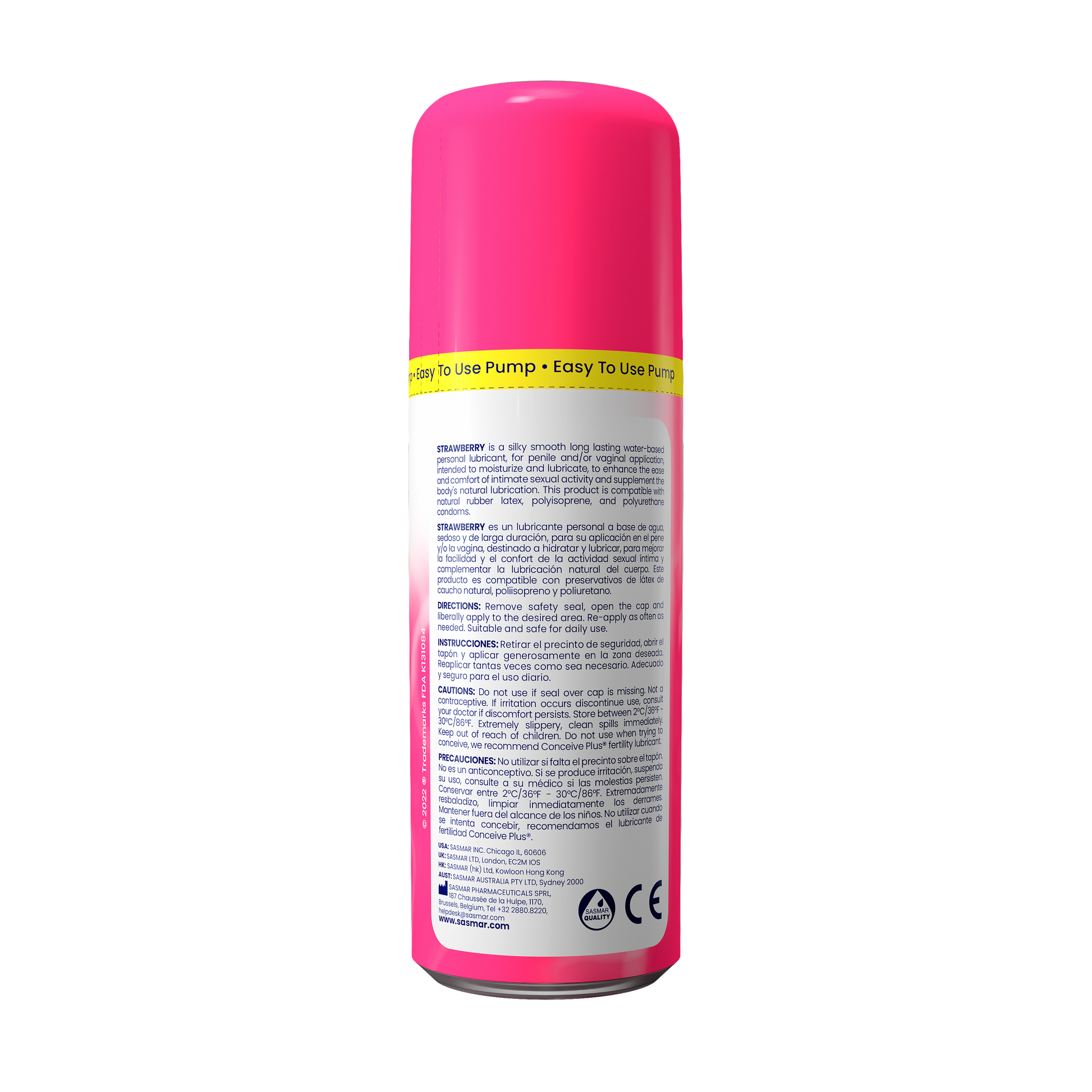 Sasmar Strawberry Personal Lubricant - Enhance Intimacy SASMAR Sasmar Strawberry Personal Lubricant - Enhance Intimacy SASMAR